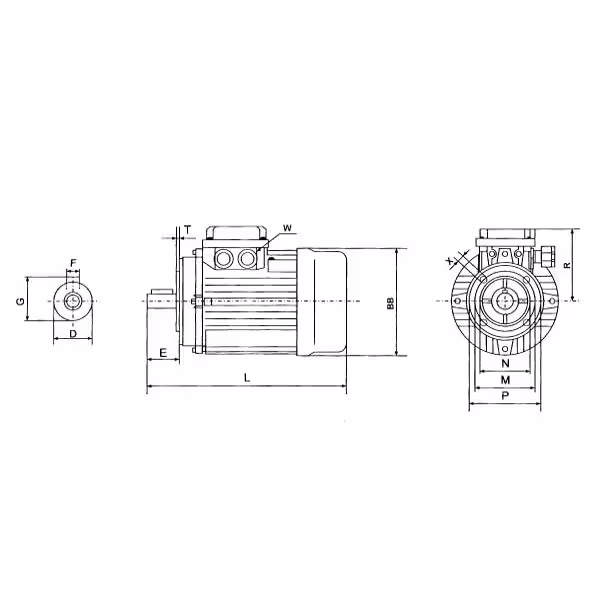 Moteur électrique 0,75 kW (1500 tr/min)