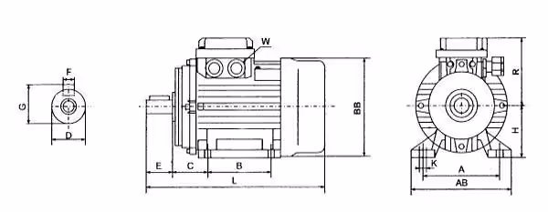 Moteur électrique 5.5 KW