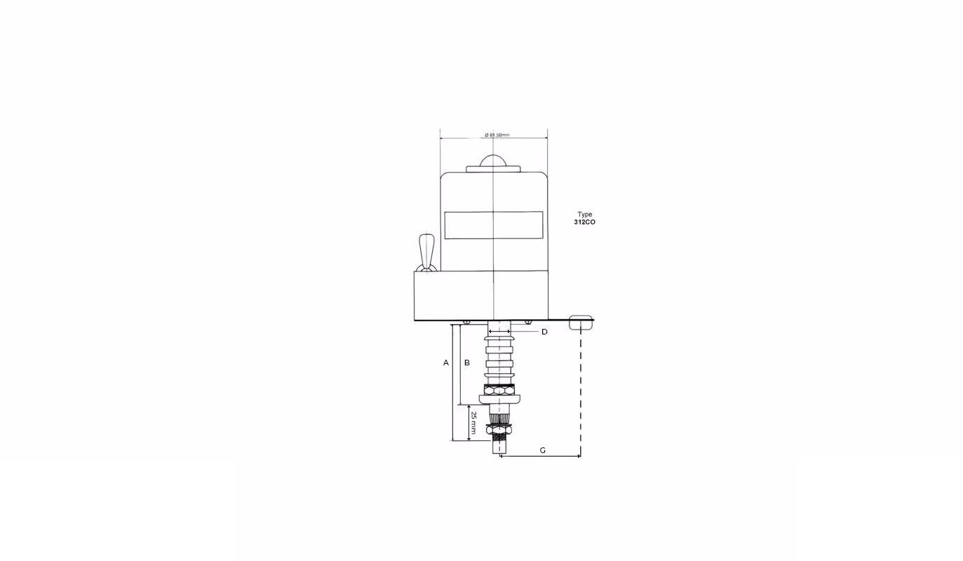 Moteur essuie glace 12V 105° avec patte de fixation