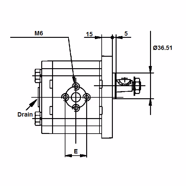 Moteur hydraulique 14.53cm3 Gasappa PLM20.14R0-82E2-LEA/EB-N-EL