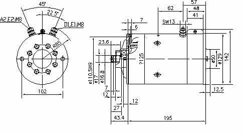 Letrika | Moteur IM0009 24V 3KW