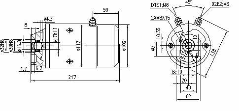 Letrika | Moteur IM0013 24V 2,0 KW
