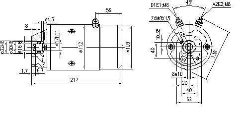 Letrika | Moteur IM0015 12V 1.5KW