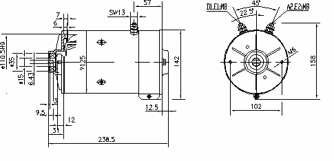 Letrika | Moteur IM0016 24V 3KW