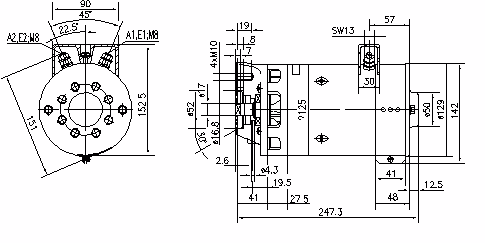 Letrika | Moteur IM0023 72V 1,0KW
