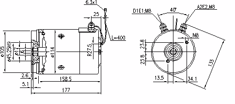 Letrika | Moteur IM0054 12V 1.6KW
