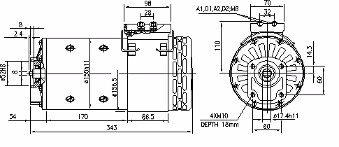 Letrika | Moteur IM0076 24V 4,1KW