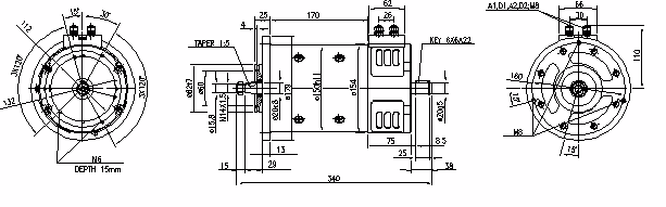 Letrika | Moteur IM0101 24V 1,6KW