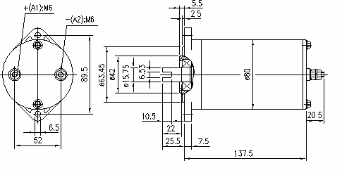 Letrika | Moteur IM0116 24V 0,5KW