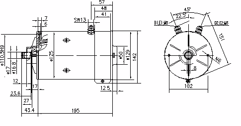 Letrika | Moteur IM0118 24V 3KW