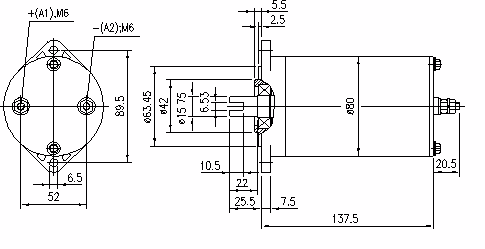 Letrika | Moteur IM0127 24V 0,8KW