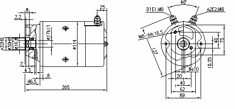 Letrika | Moteur IM0140 24V 2,2 KW