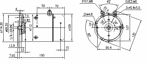 Letrika | Moteur IM0165 24V 2,05KW