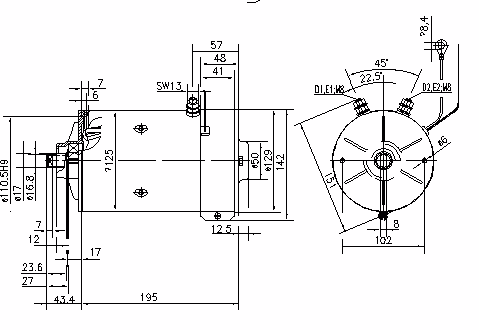 Letrika | Moteur IM0170 24V 3KW