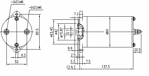 Letrika | Moteur IM0177 24V 0,8KW