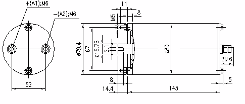 Letrika | Moteur IM0197 24V 0.8KW