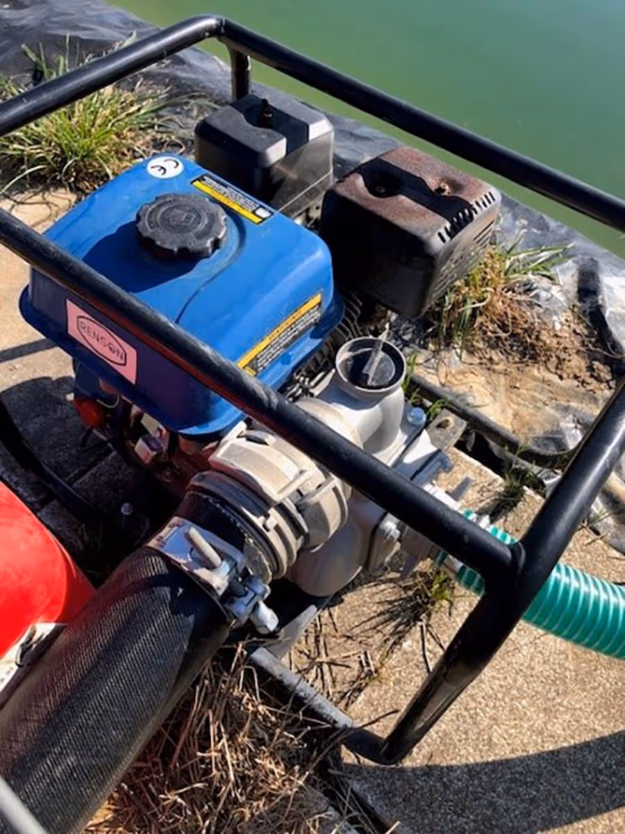 Motopompe eaux claires 30m3/h avec flexibles aspi et refoul