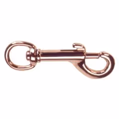Mousqueton avec base tournante, Ø12.5mm (1/2'') Longueur: 75mm (3'') - Vendu par 5