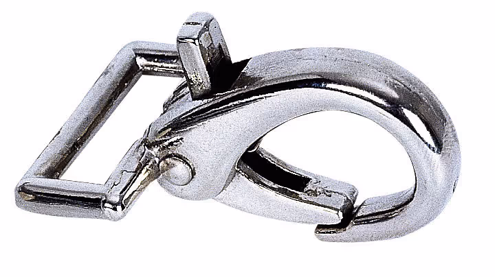 Mousqueton d'attache inox, pour longe sachet de 2