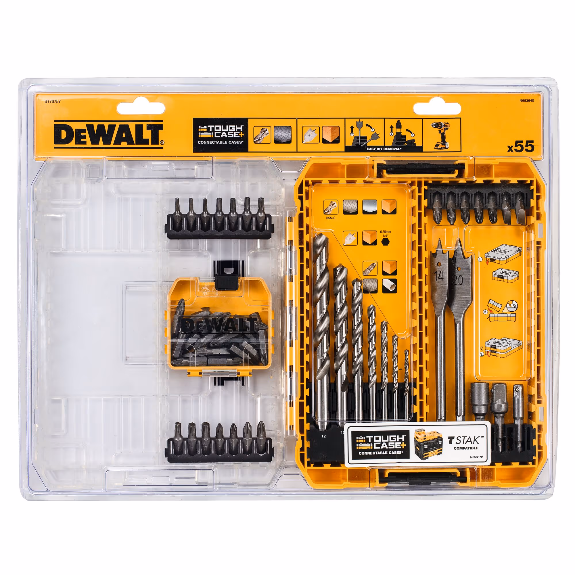 Moyen Coffret TOUGHCASE bois et métal 55 pièces