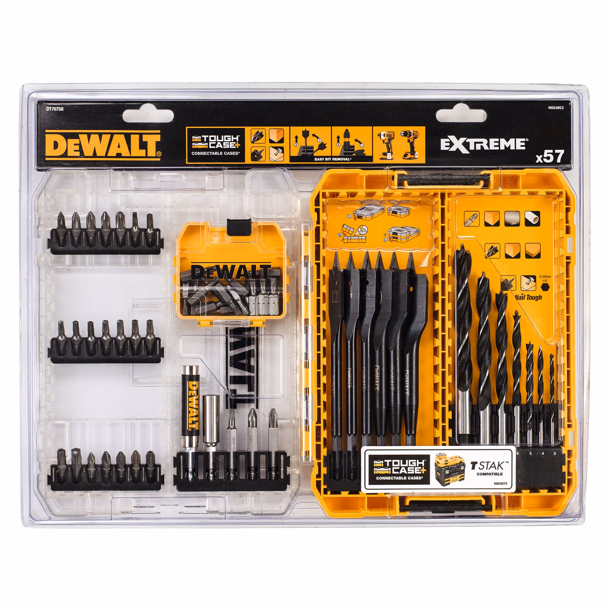 Moyen Coffret TOUGHCASE bois 57 pièces