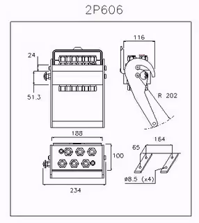 Multi-coupleurs mâle 6 voies Faster 2P606-6-12GMC origine