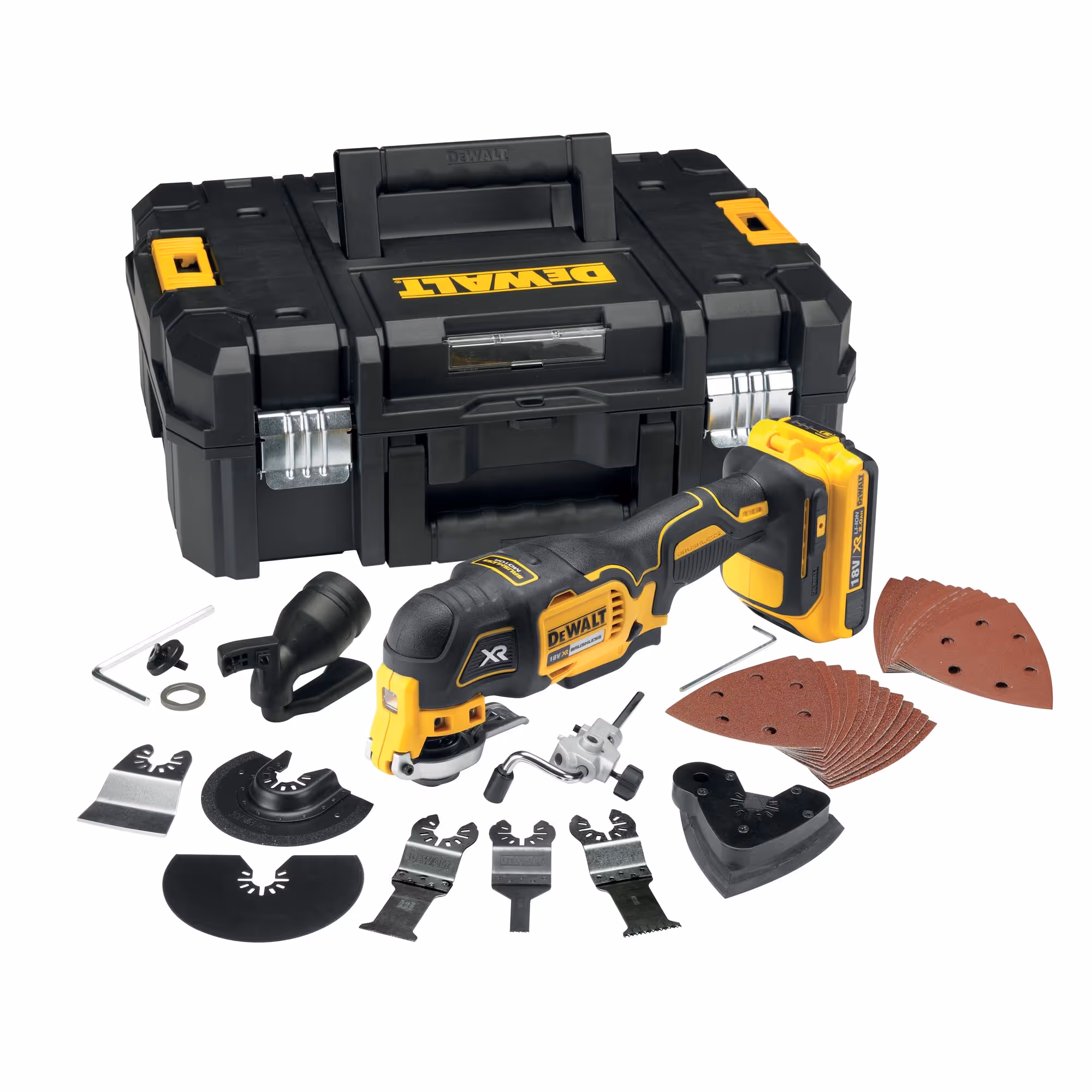 Multi-cutter XR 18V 2Ah Li-Ion Brushless - 32 accessoires avec batteries
