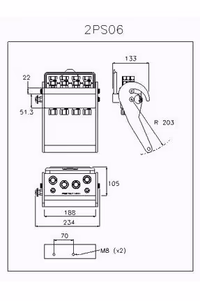 Multifaster coupleur femelle 4 voies Faster 2PS06412GFC