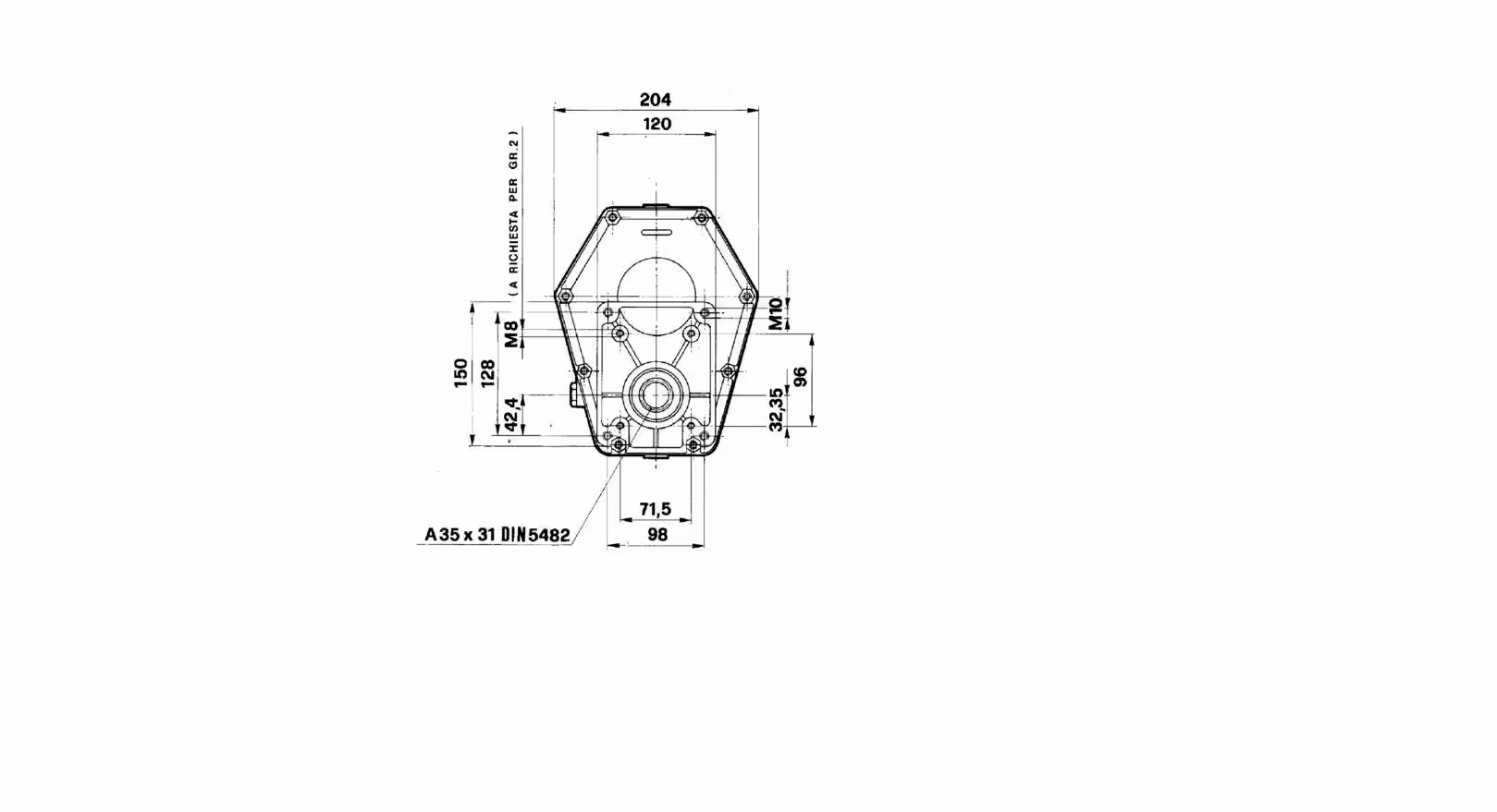 Multiplicateur pour pompe GR.3 1:2 GBF30S320 - Borelli
