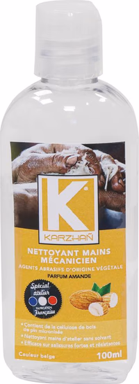 Nettoyant mains mécanicien beige parfum amande - lot de 12 flacons de 100ml