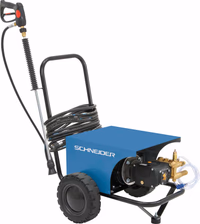 NETTOYEUR HP EAU FROIDE TRI 15L/M 170 BARS CAPOT+ FLEXIBLE 10M + LANCE