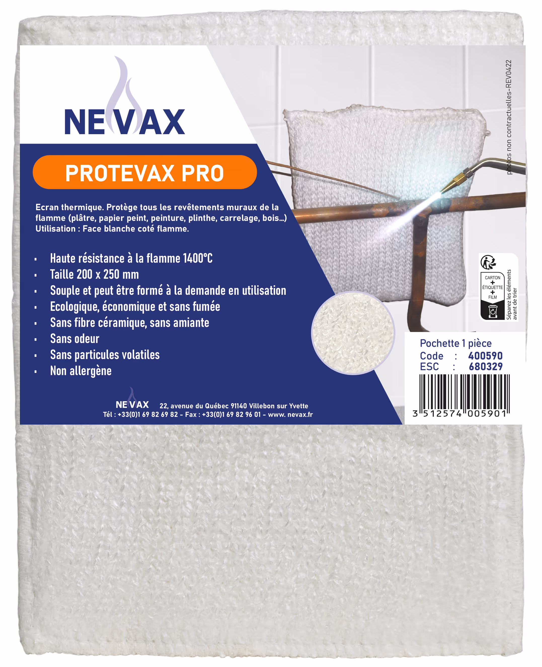 Nevax | Ecran thermique PROTEVAX PRO pochette