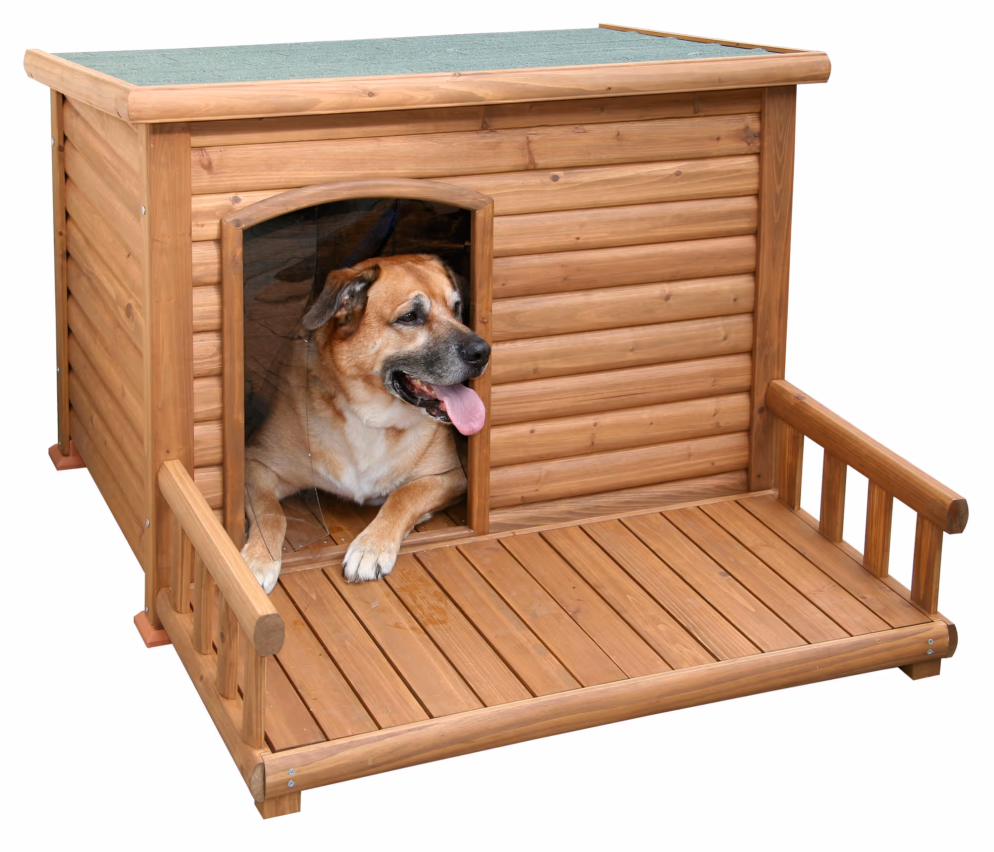 Niche pour chien avec terrasse 113X127X82,5cm