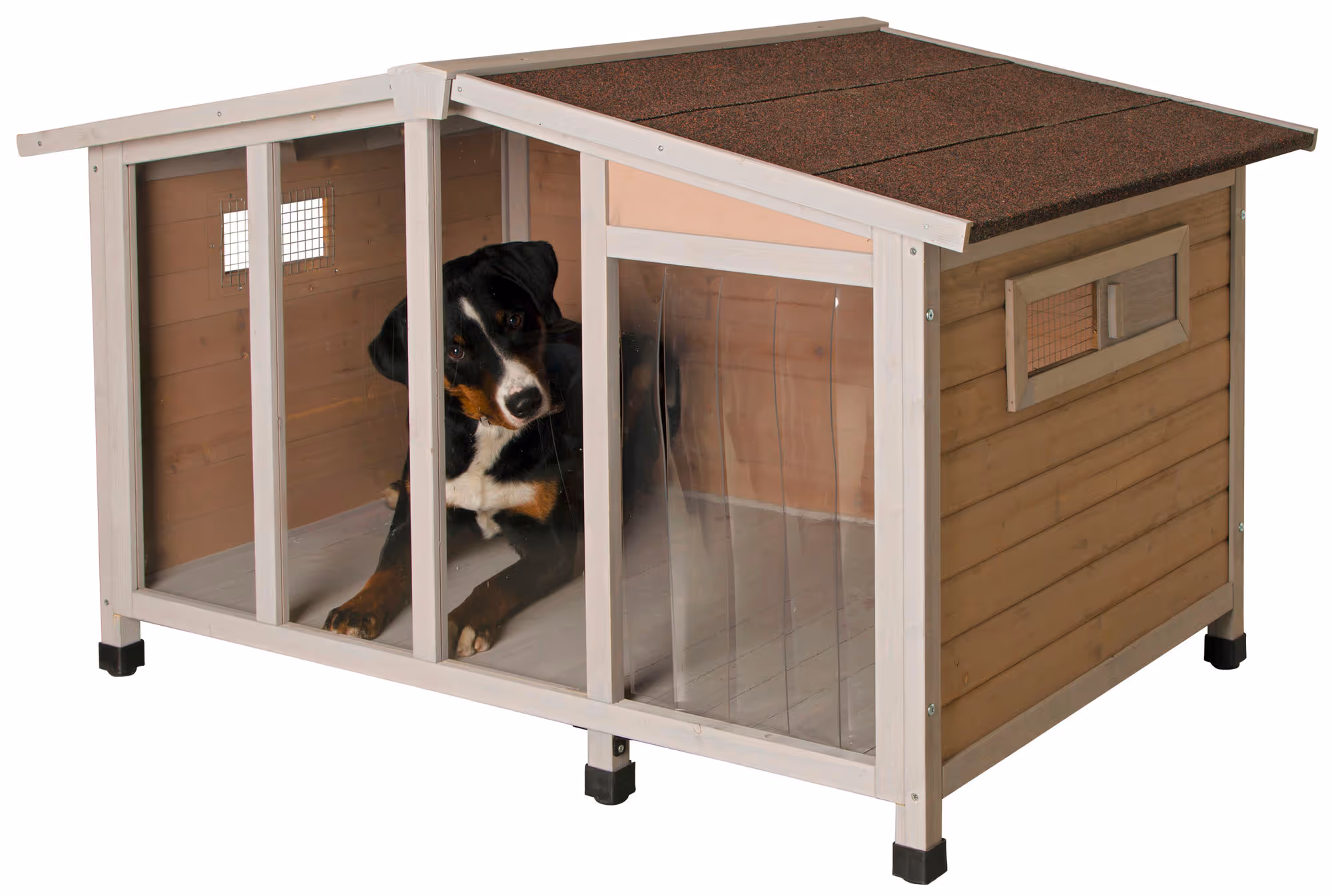 Niche pour chien Overview 134X92X82cm, avec pleXiglas