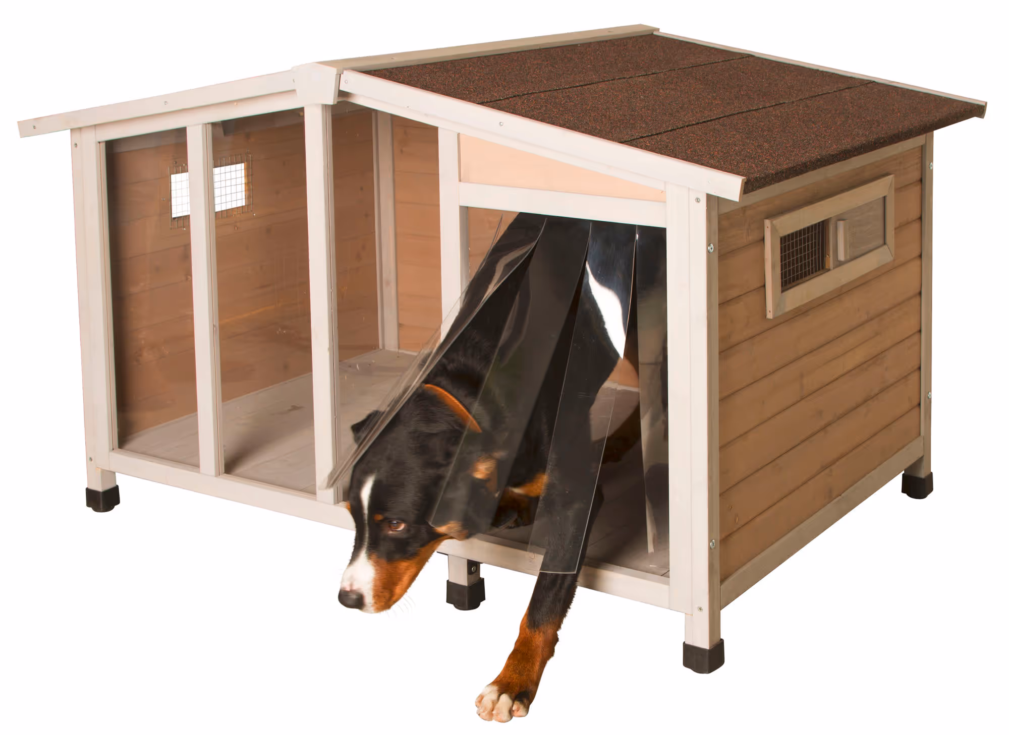 Niche pour chien Overview 134X92X82cm, avec pleXiglas
