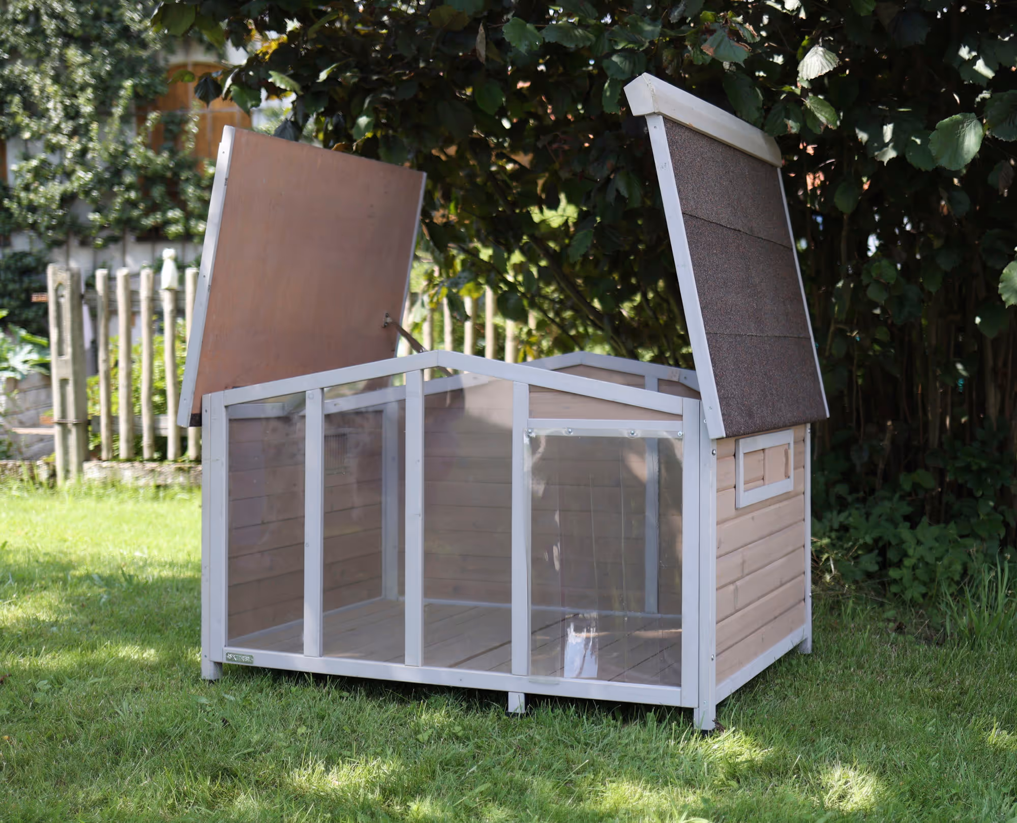 Niche pour chien Overview 134X92X82cm, avec pleXiglas