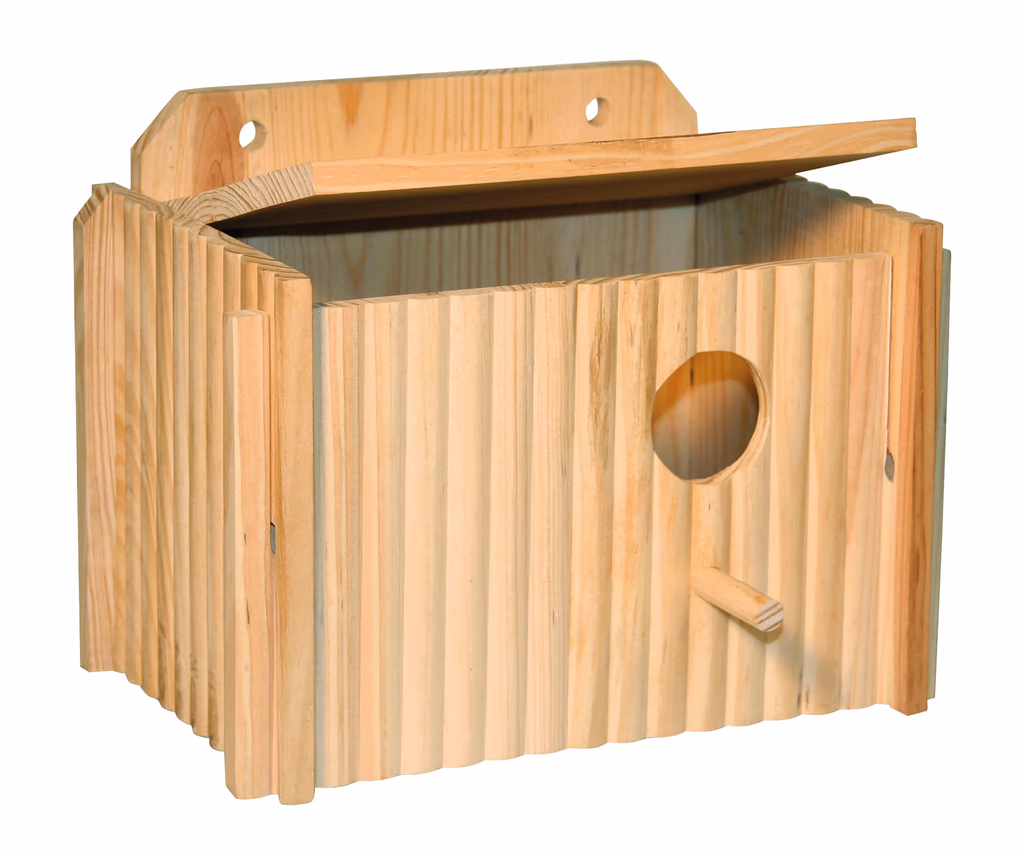 Nichoir pour perruches bois, 21X13X13cm