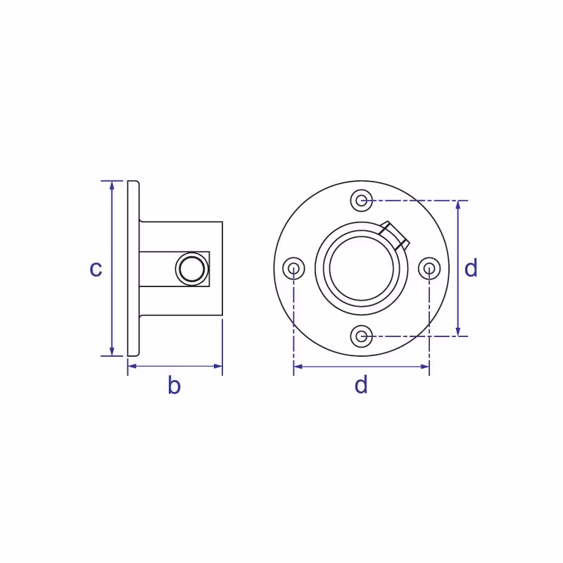 Norma Socle de fixation au mur Ø26,9mm