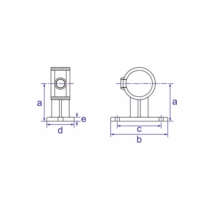 Norma Socle de main courante Ø26,9mm