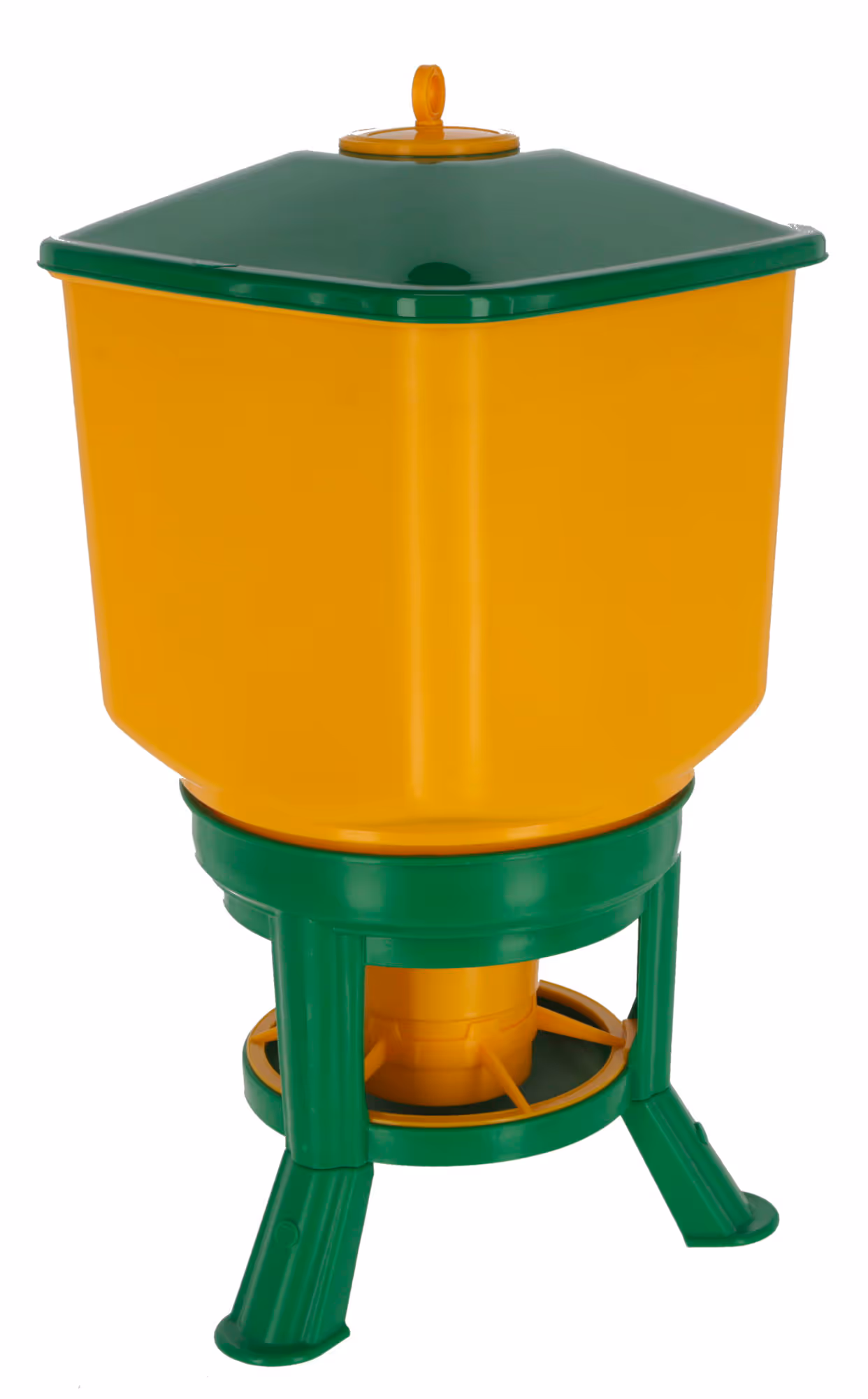Nourrisseur automatique avec pieds, jaune/vert, 30L