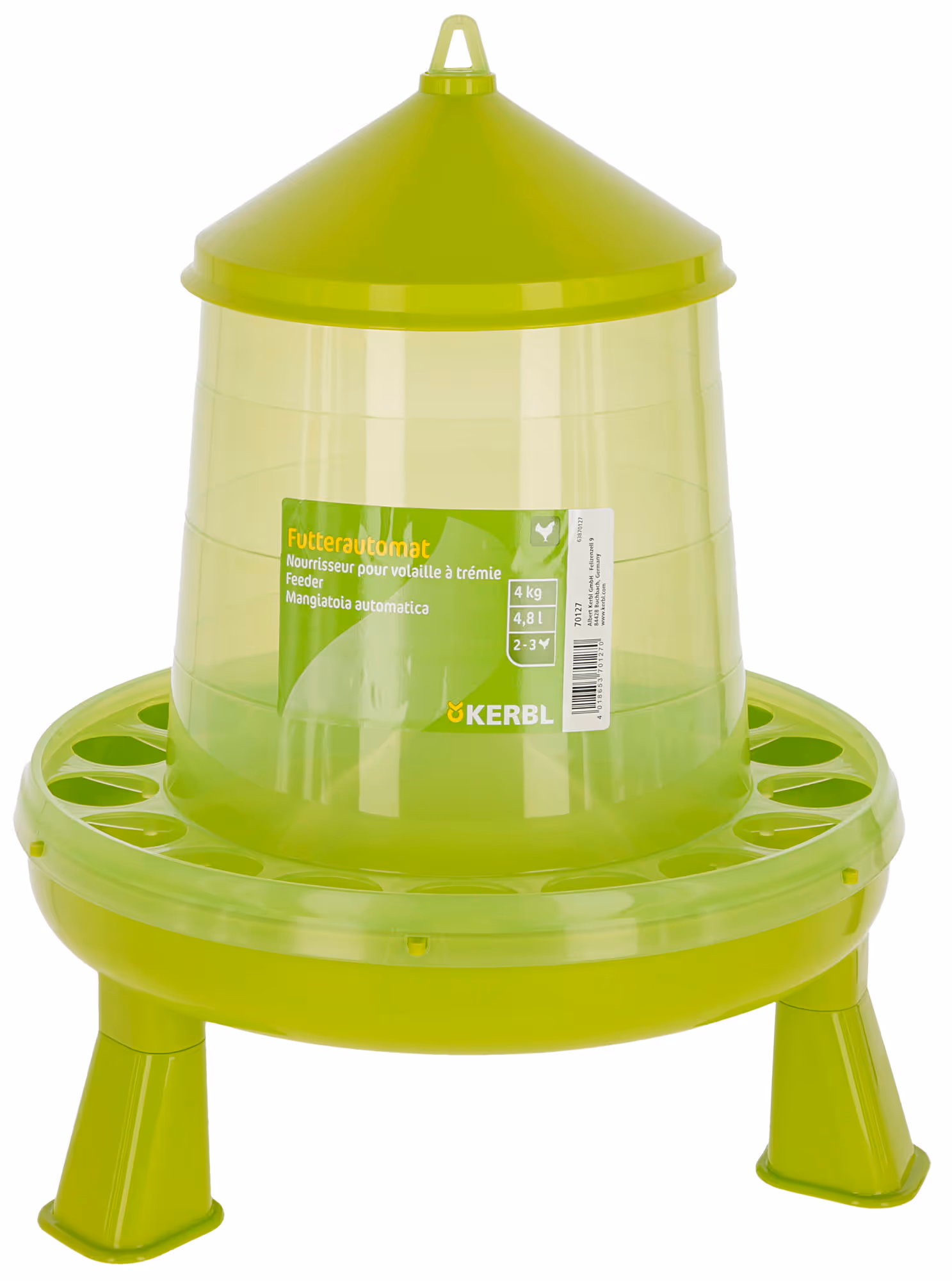 Nourrisseur automatique PP, pieds vert clair, 5,25L