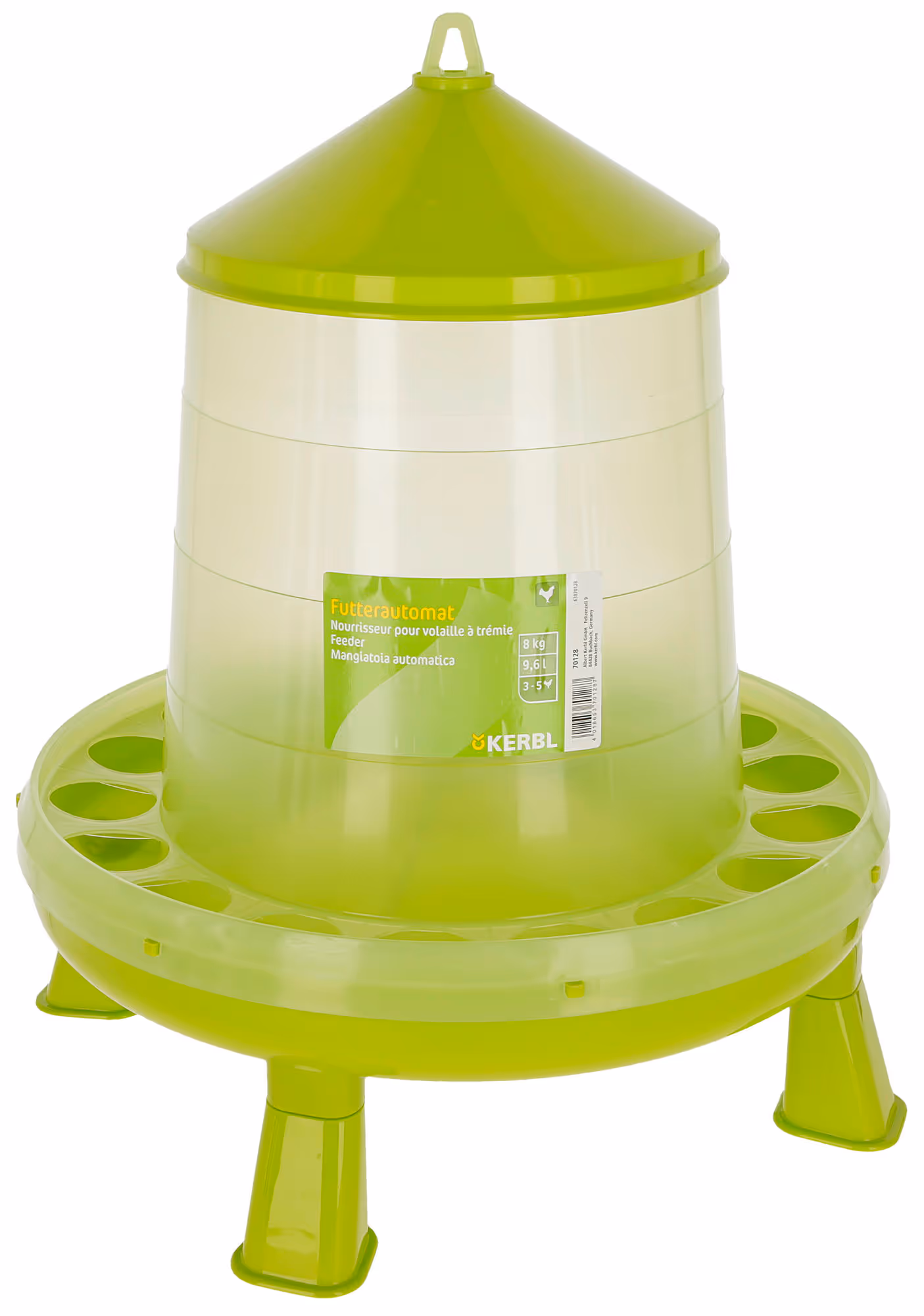 Nourrisseur automatique PP, pieds vert clair, 9,6L