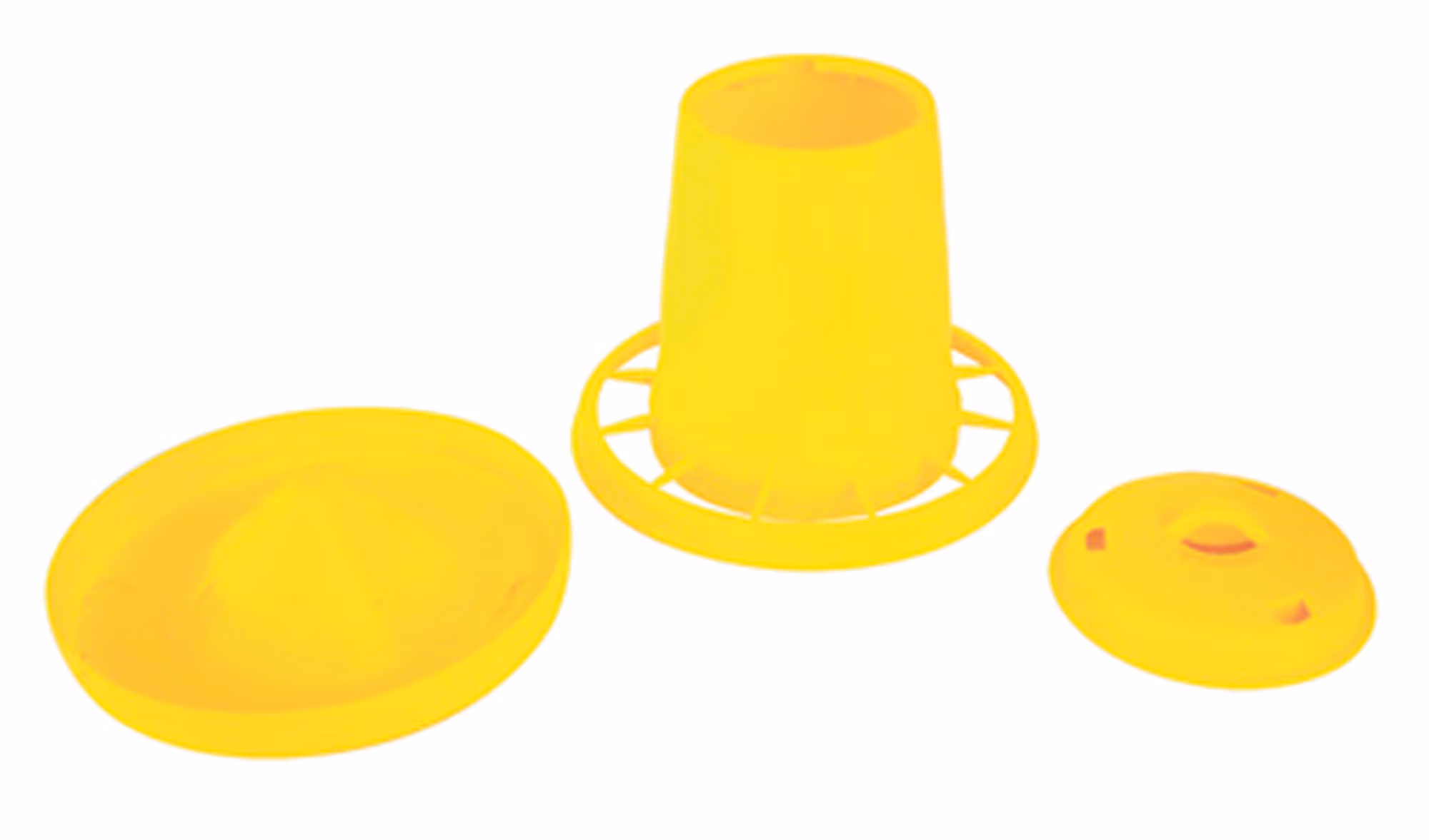 Nourrisseur poules/poussins PP jaune, non-monté, 2,5L