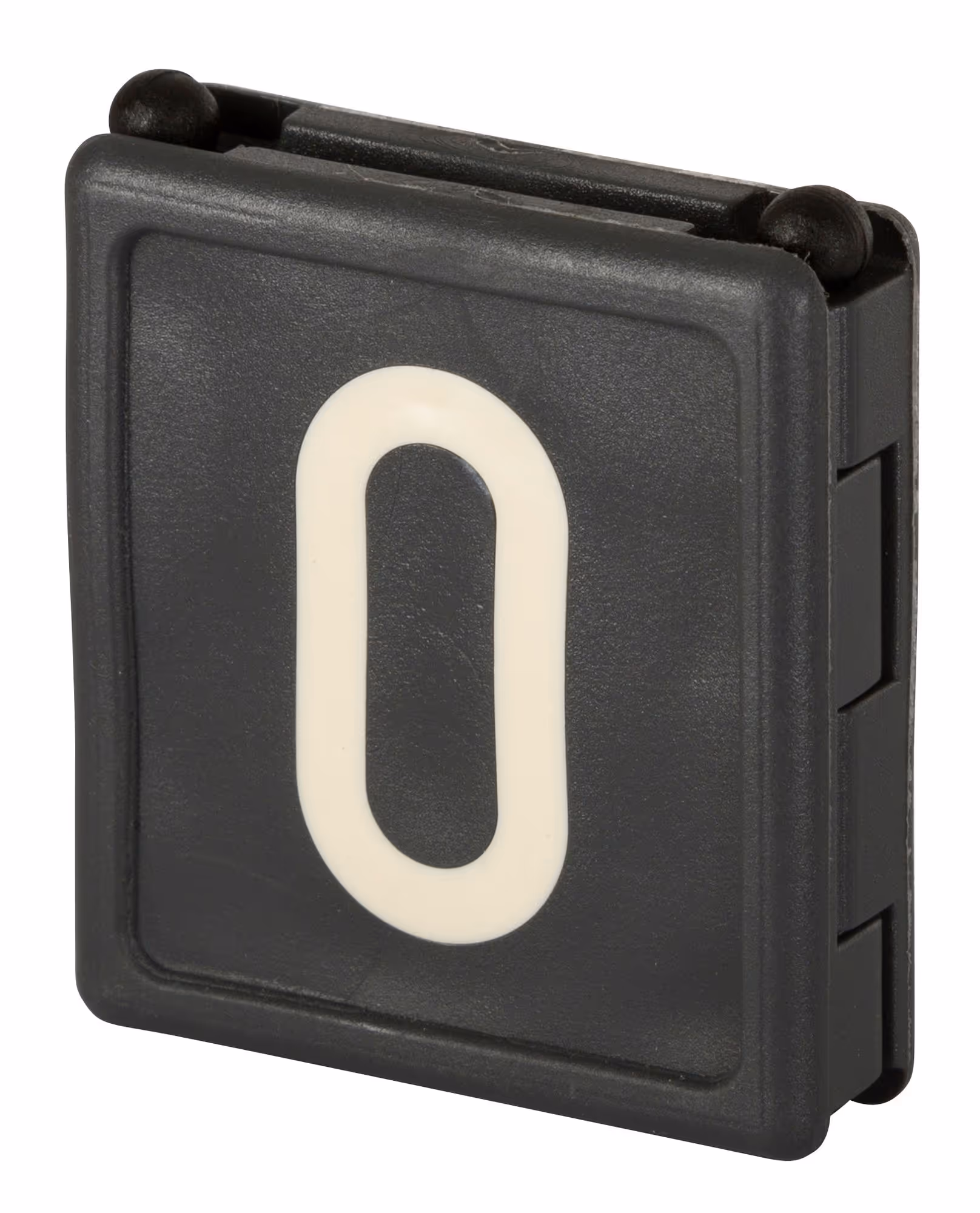 Numéro pour collier Duo chiffre 0 noir