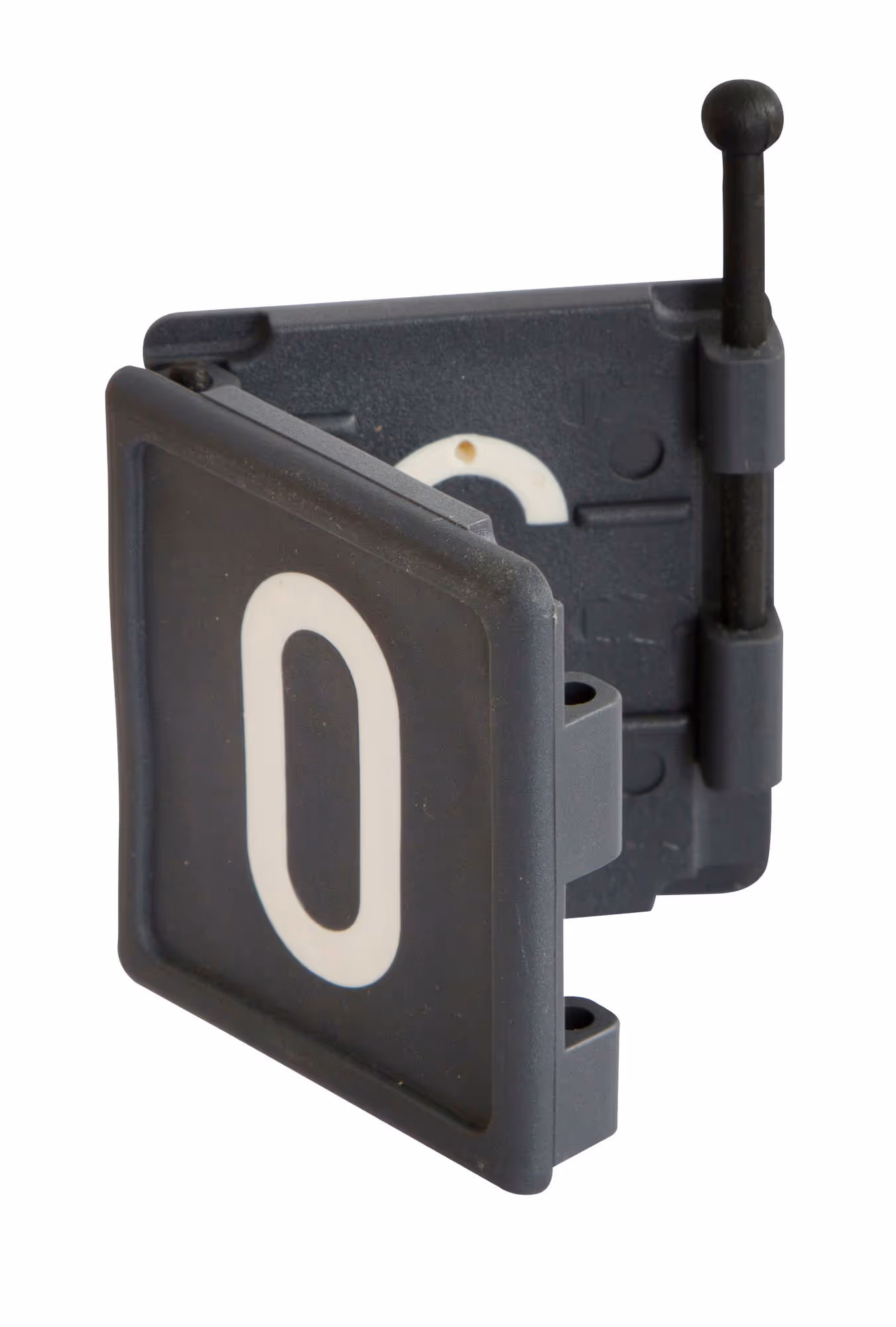 Numéro pour collier Duo chiffre 0 noir