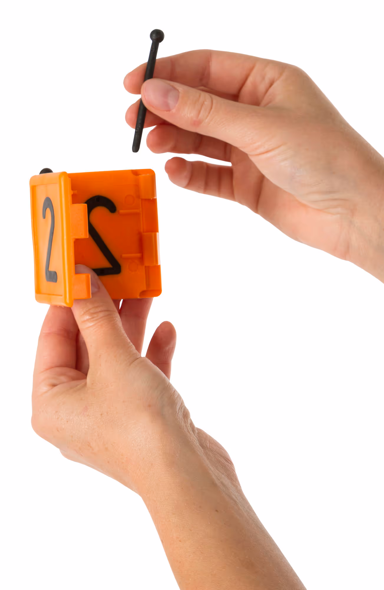 Numéro pour collier Duo chiffre 2 orange