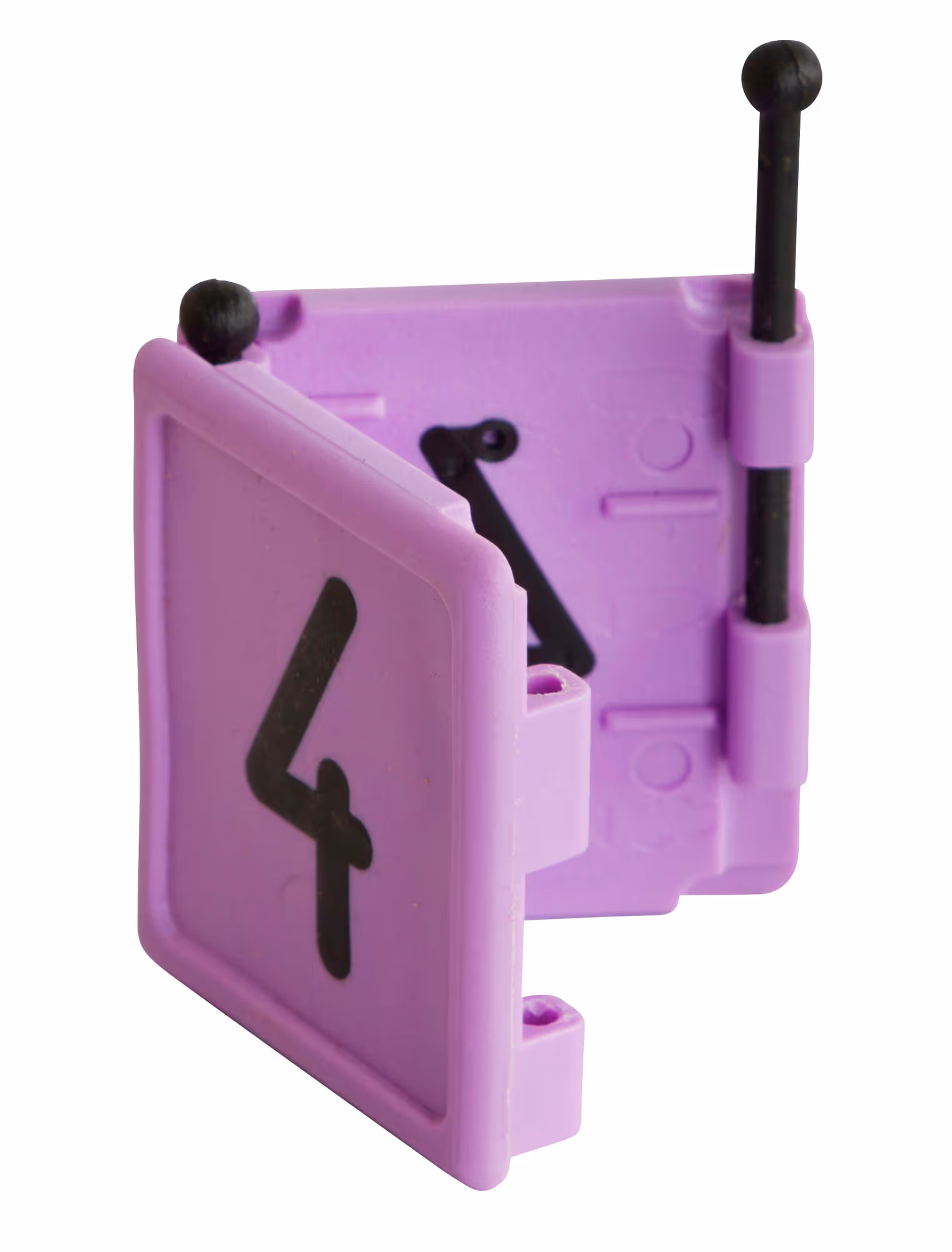 Numéro pour collier Duo chiffre 4 violet