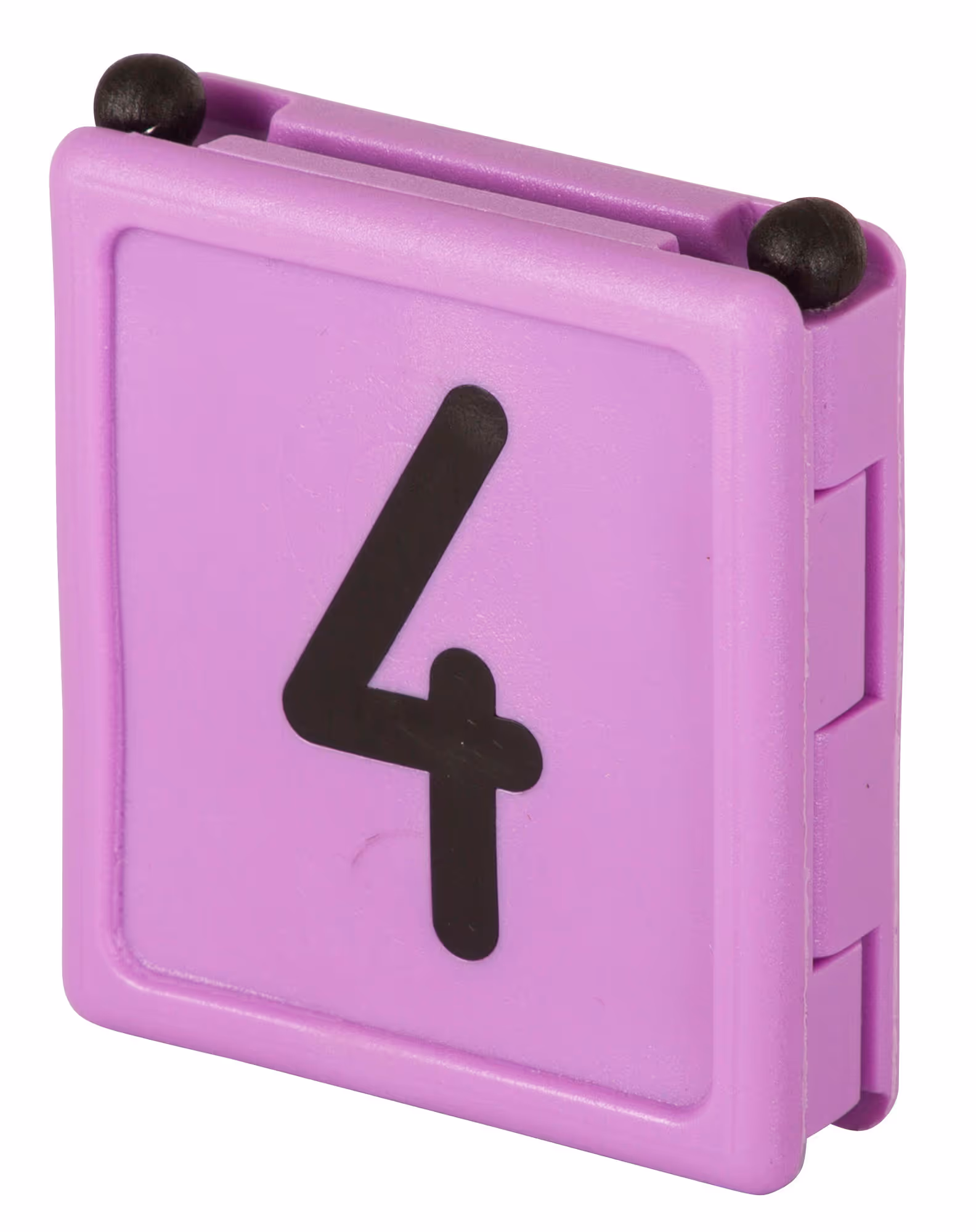 Numéro pour collier Duo chiffre 4 violet