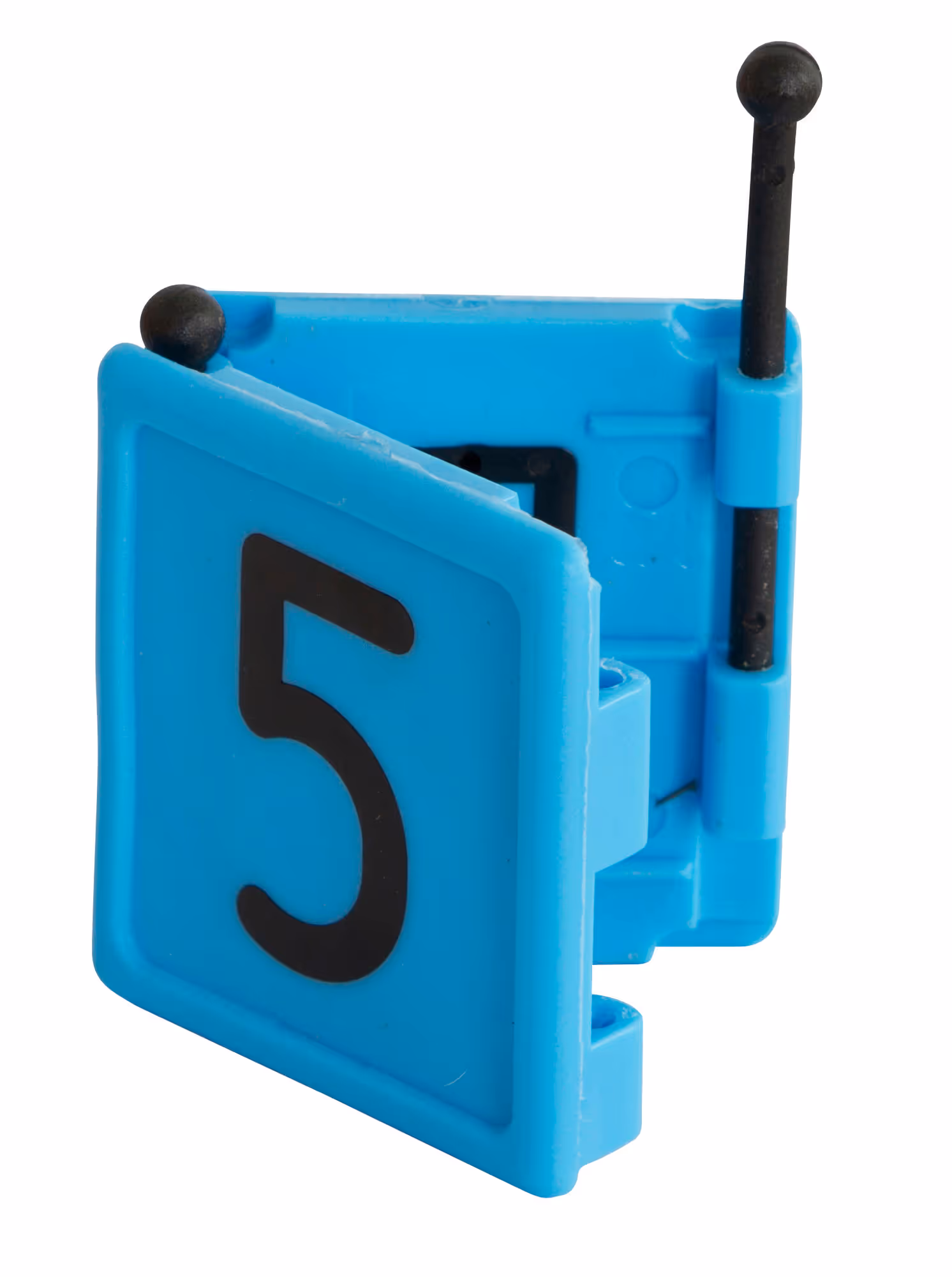 Numéro pour collier Duo chiffre 5 bleu