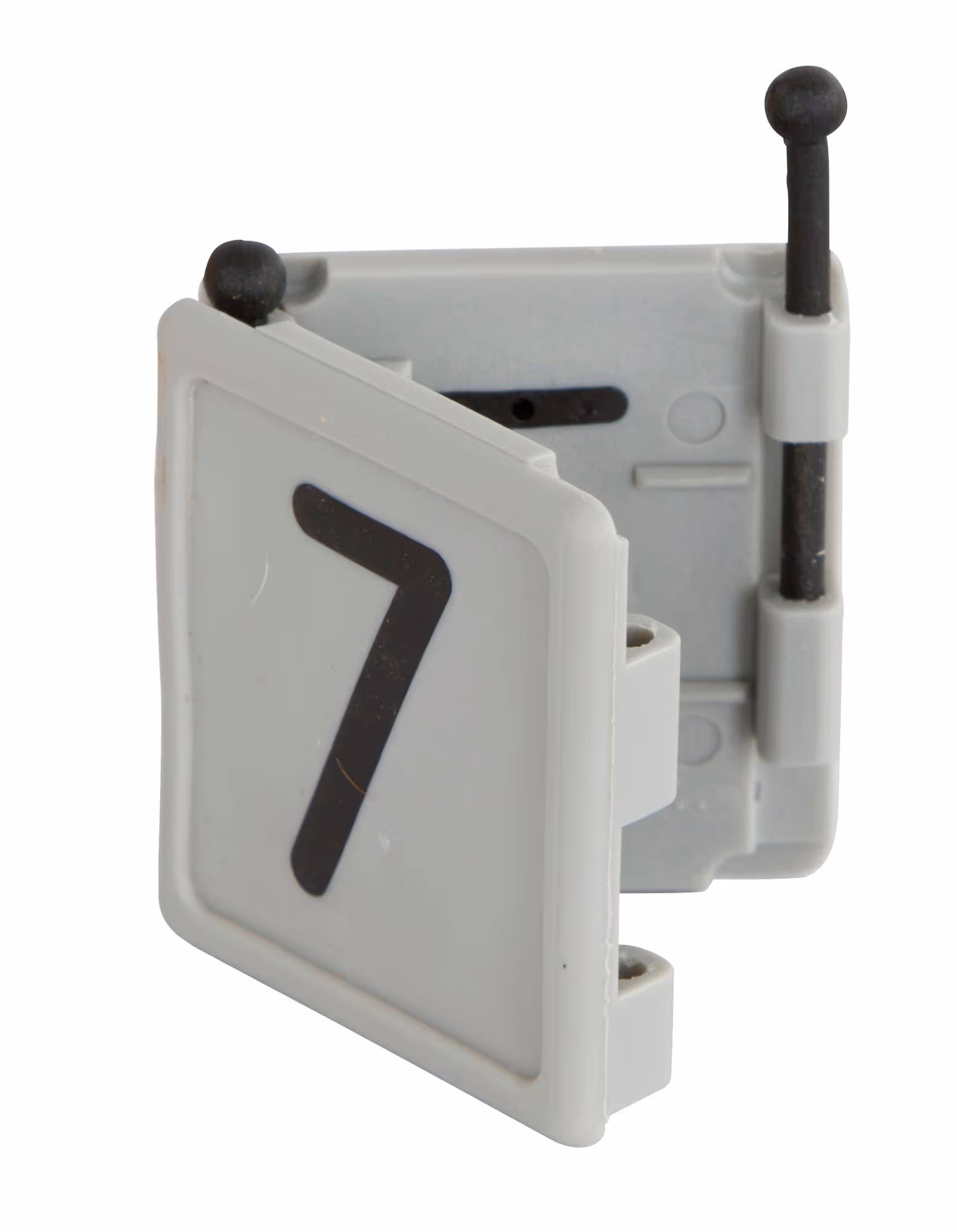 Numéro pour collier Duo chiffre 7 gris